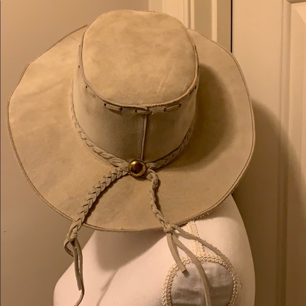 Vintage genuine leather western hat